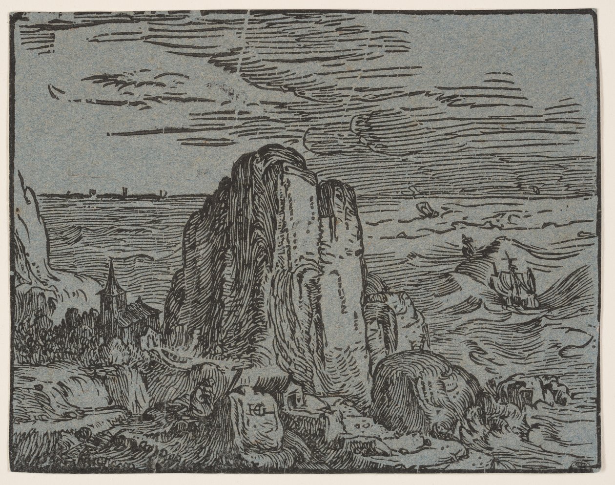 Kallio merenrannalla tekijältä Hendrick Goltzius