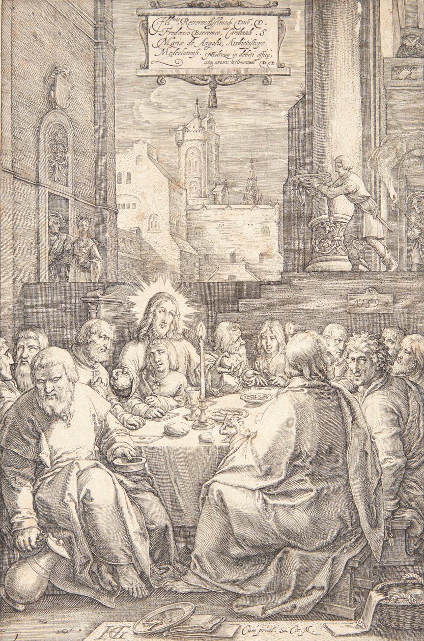 Viimeinen ehtoollinen tekijältä Hendrick Goltzius