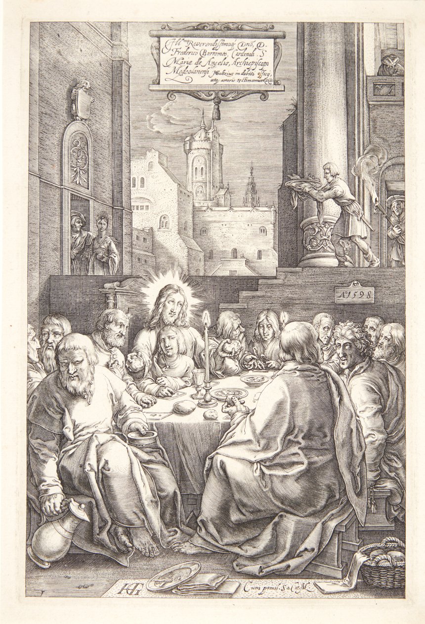Viimeinen ehtoollinen tekijältä Hendrick Goltzius
