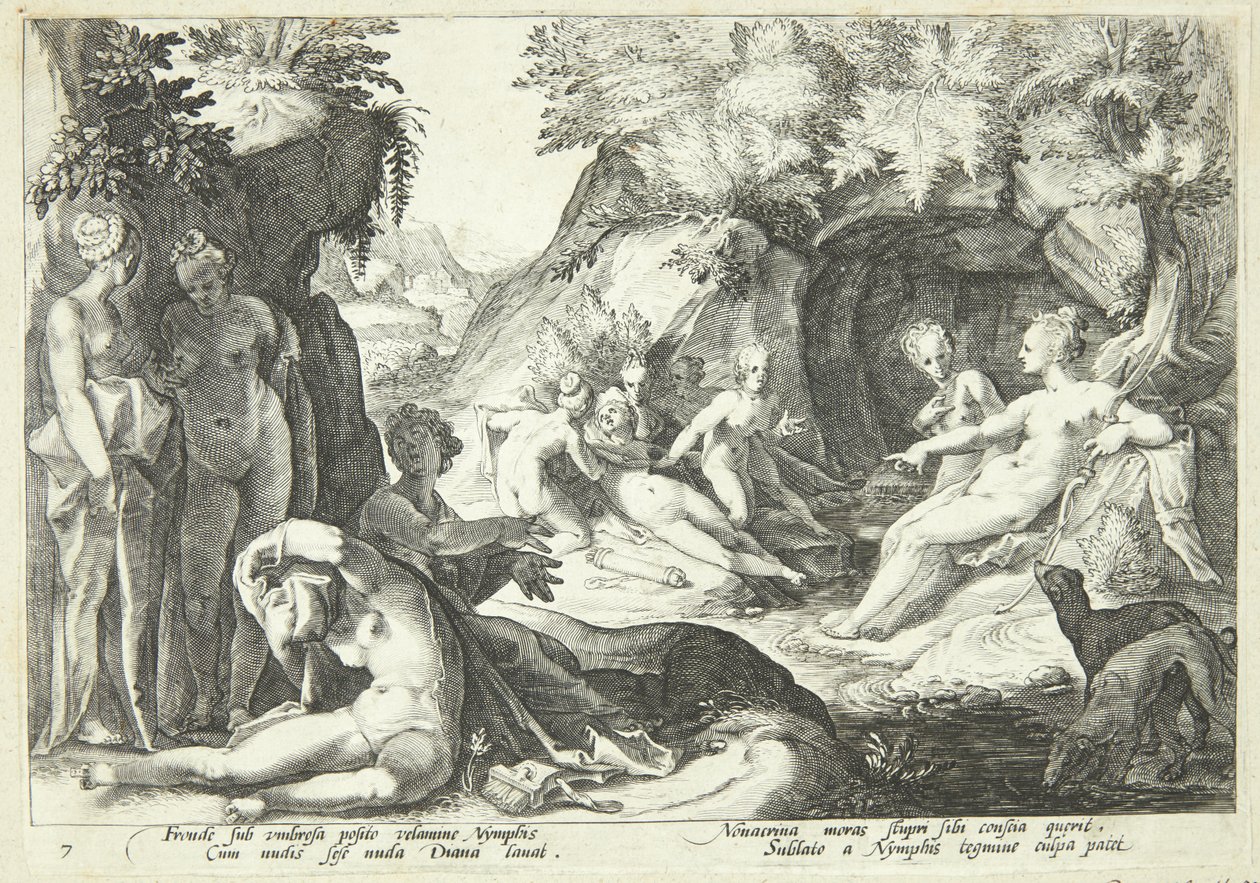 Diana saa selville Kalliston raskauden tekijältä Hendrick Goltzius