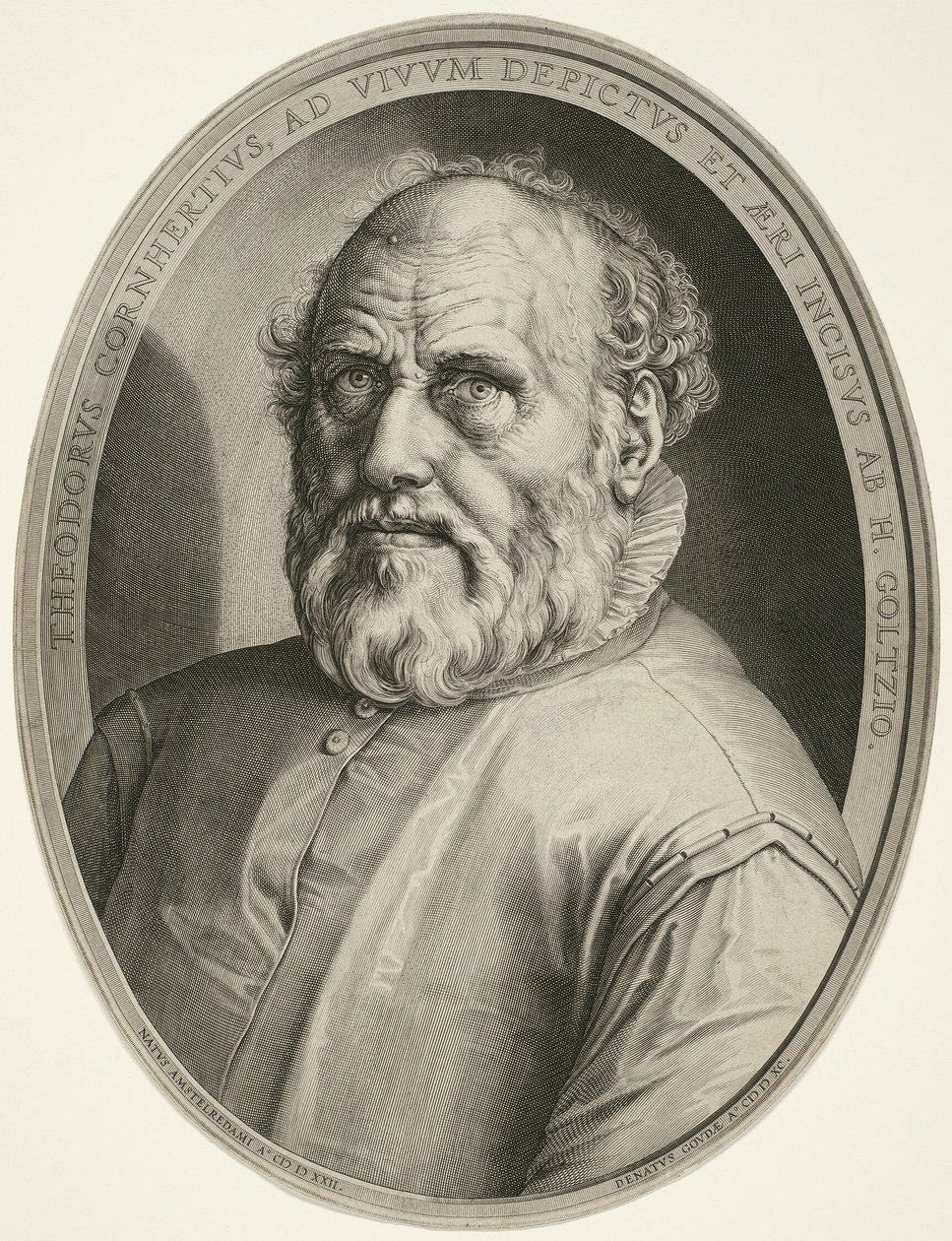 Dirck Volckertsz. Coornhert (ilman kehystä) tekijältä Hendrick Goltzius