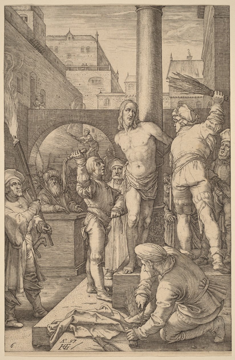 Kristuksen ruoskiminen tekijältä Hendrick Goltzius