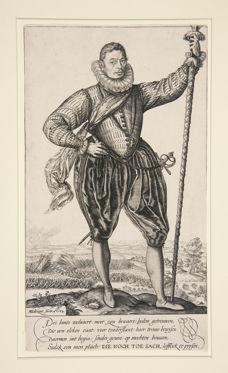 Gerrit de Jong (tai hauen kantaja seisova) tekijältä Hendrick Goltzius