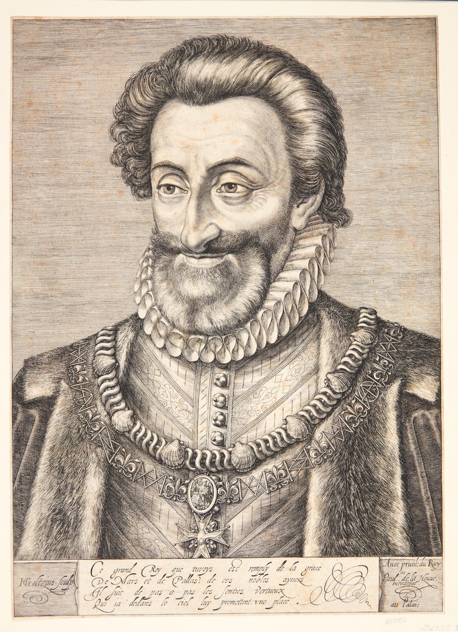 Henrik IV, Ranskan kuningas tekijältä Hendrick Goltzius