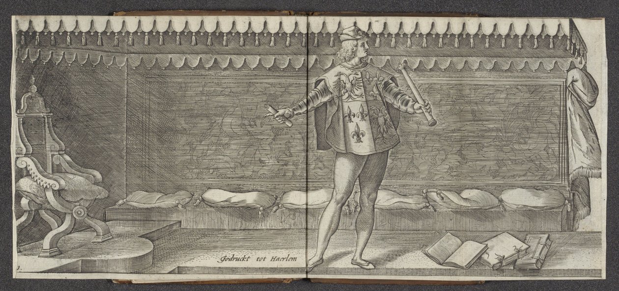 Herald Hollandt Zeelandtin ja de Vrieslandtin kreivien alkuperä ja lyhyt historia (sarjan nimi) Hollannin kreivit ja kreivitäret (sarjan nimi) tekijältä Hendrick Goltzius