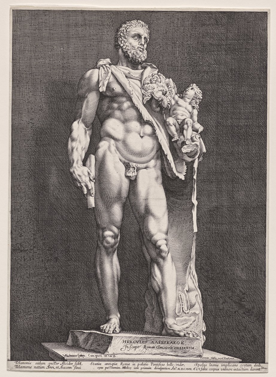 Herkules ja Telephos tekijältä Hendrick Goltzius