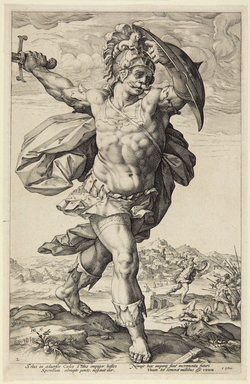 Horatius Cocles tekijältä Hendrick Goltzius