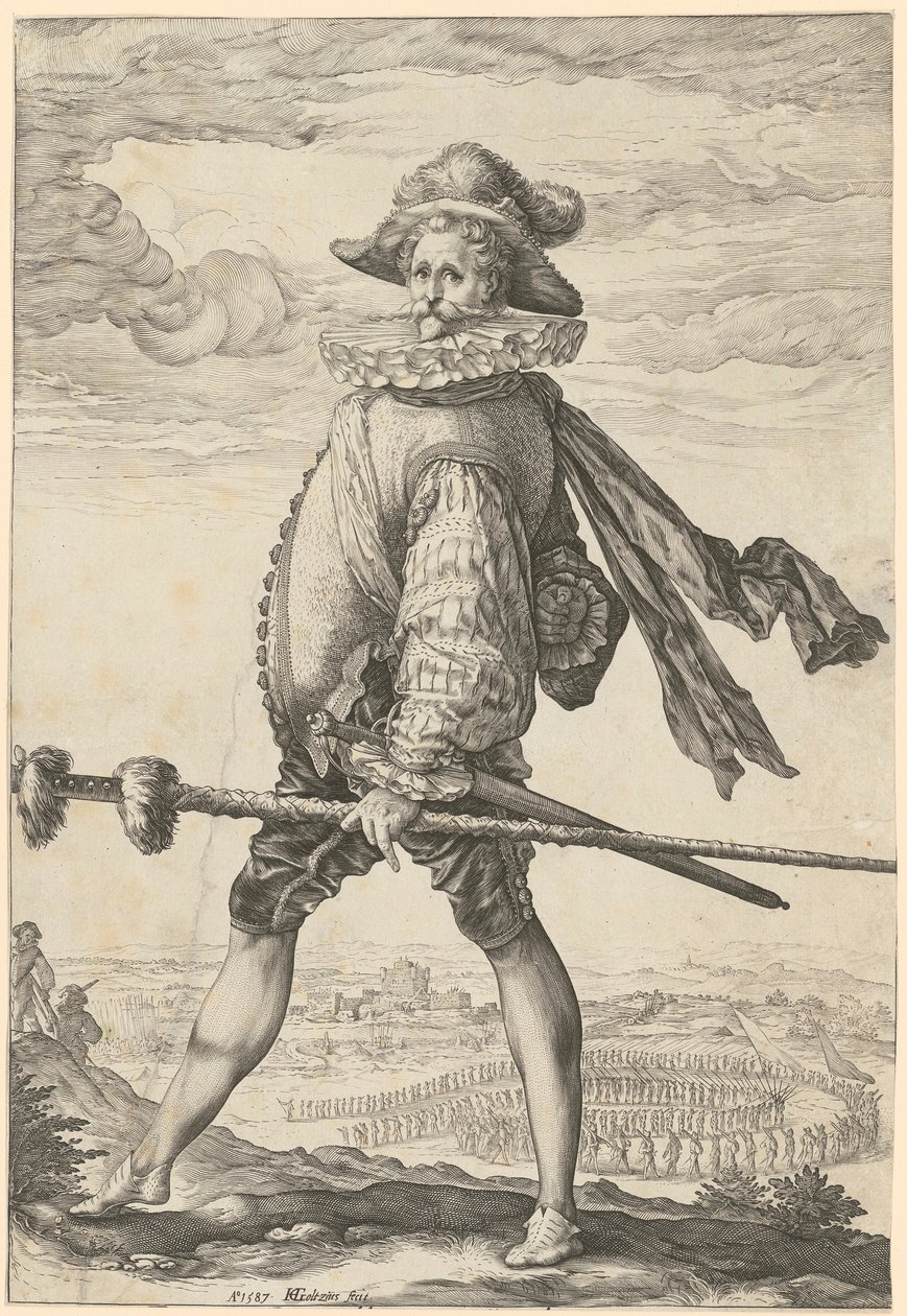 Jalkaväen kapteeni tekijältä Hendrick Goltzius