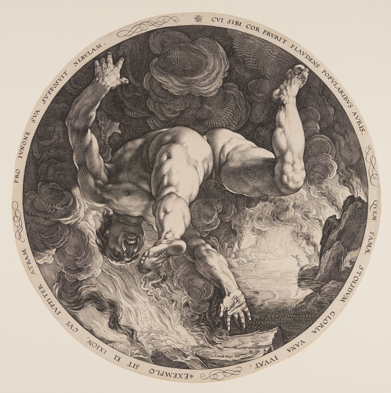 Ixion, elokuvasta The Four Disgracers (Neljä häpäisijää) tekijältä Hendrick Goltzius