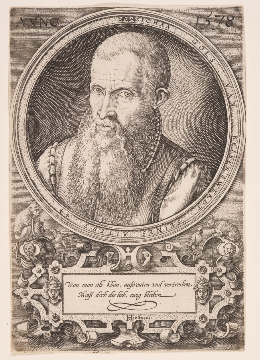 Jan Goltz II, taiteilijan isä tekijältä Hendrick Goltzius