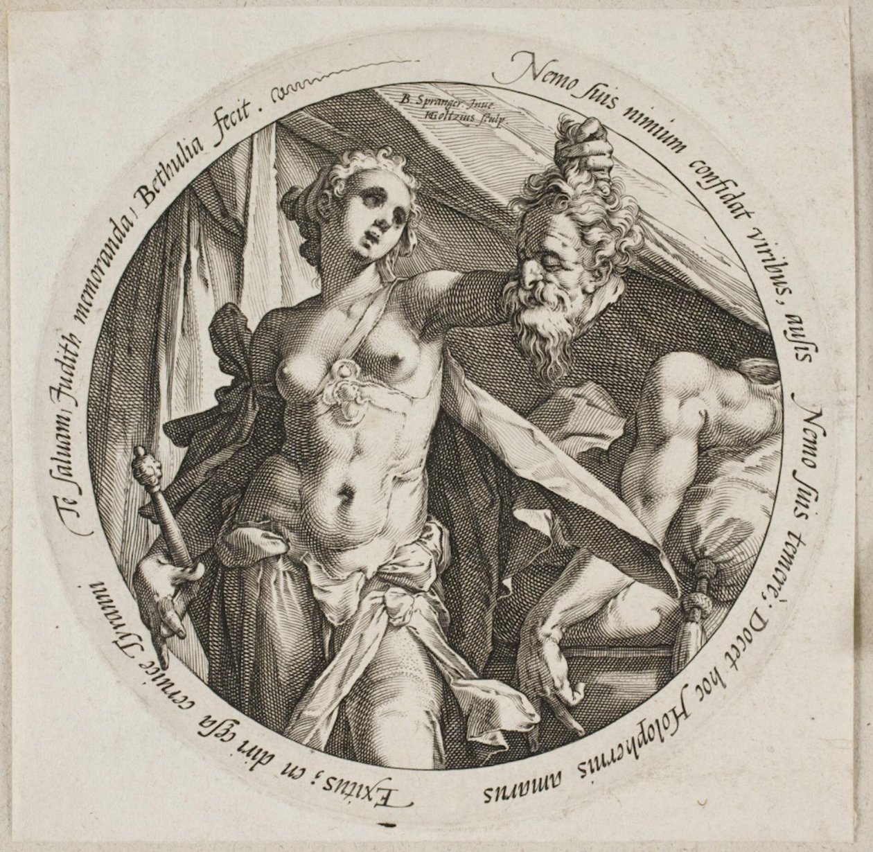 Judith Holofernesin pään kanssa tekijältä Hendrick Goltzius