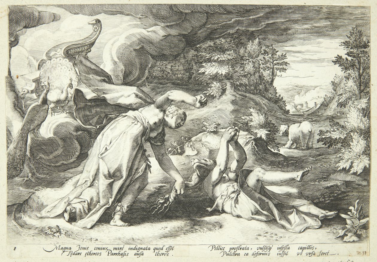 Juno muuttaa Kallistosta karhun tekijältä Hendrick Goltzius