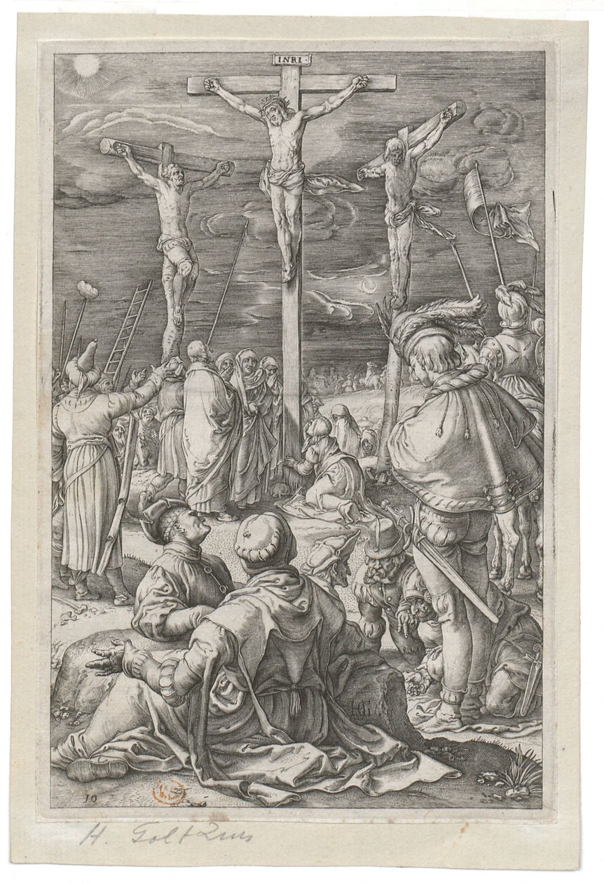 Ristiinnaulitseminen tekijältä Hendrick Goltzius