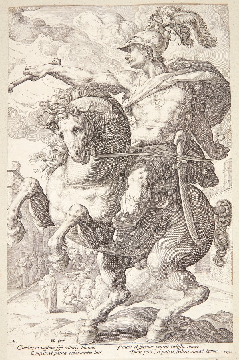 Marcus Curtius tekijältä Hendrick Goltzius