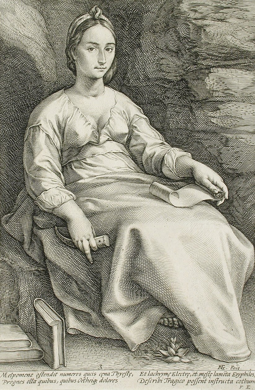 Melpomenē tekijältä Hendrick Goltzius
