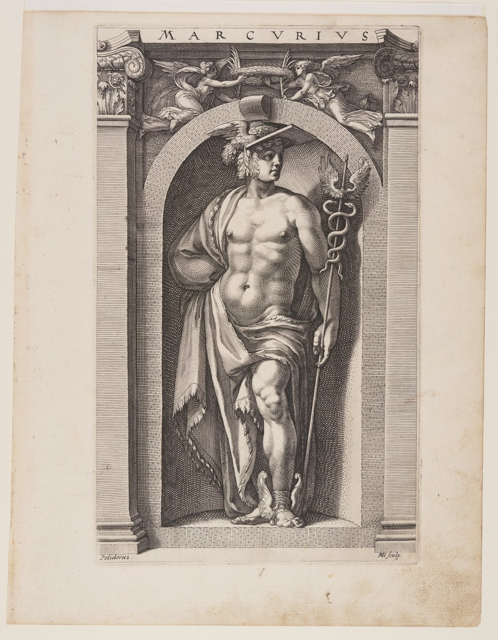 Mercurius, kahdeksasta pakanallisesta jumalasta tekijältä Hendrick Goltzius