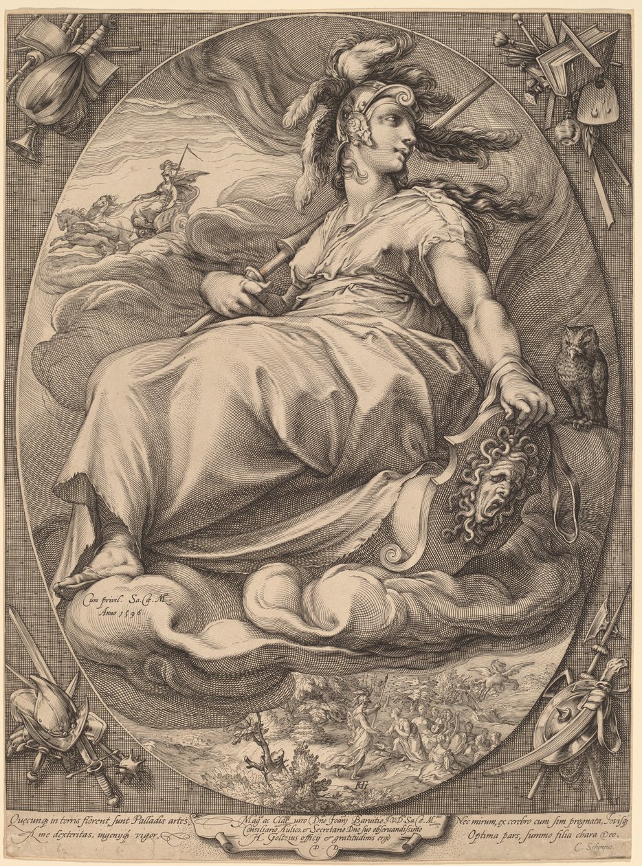 Minerva tekijältä Hendrick Goltzius