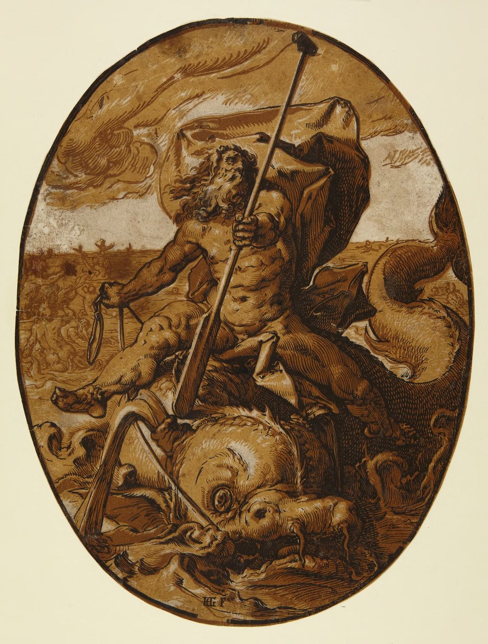 Okeanos tekijältä Hendrick Goltzius