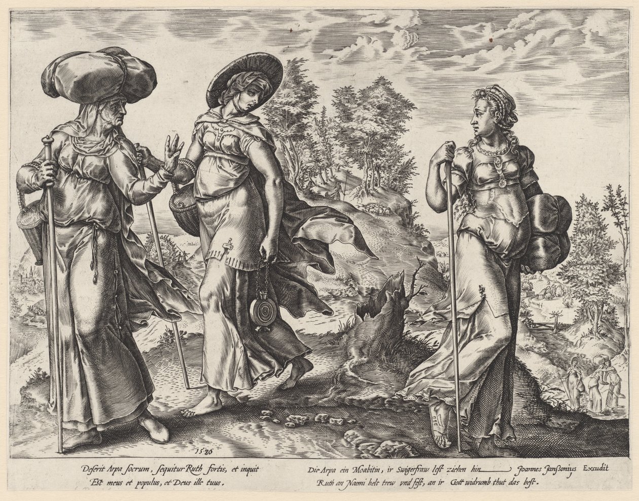 Orpa jättää Noomin ja Ruutin Ruthin historia (sarjan nimi) tekijältä Hendrick Goltzius