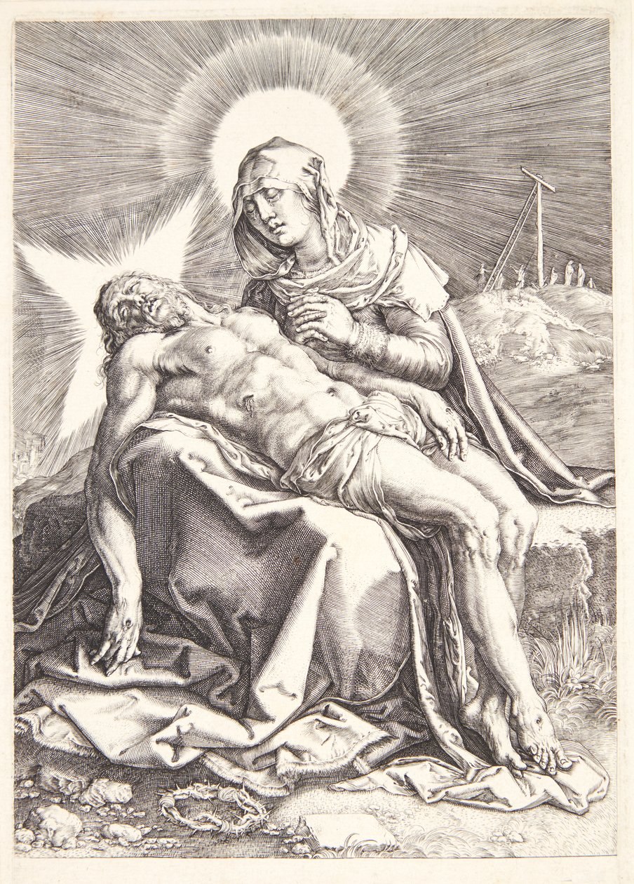 Pietà tekijältä Hendrick Goltzius
