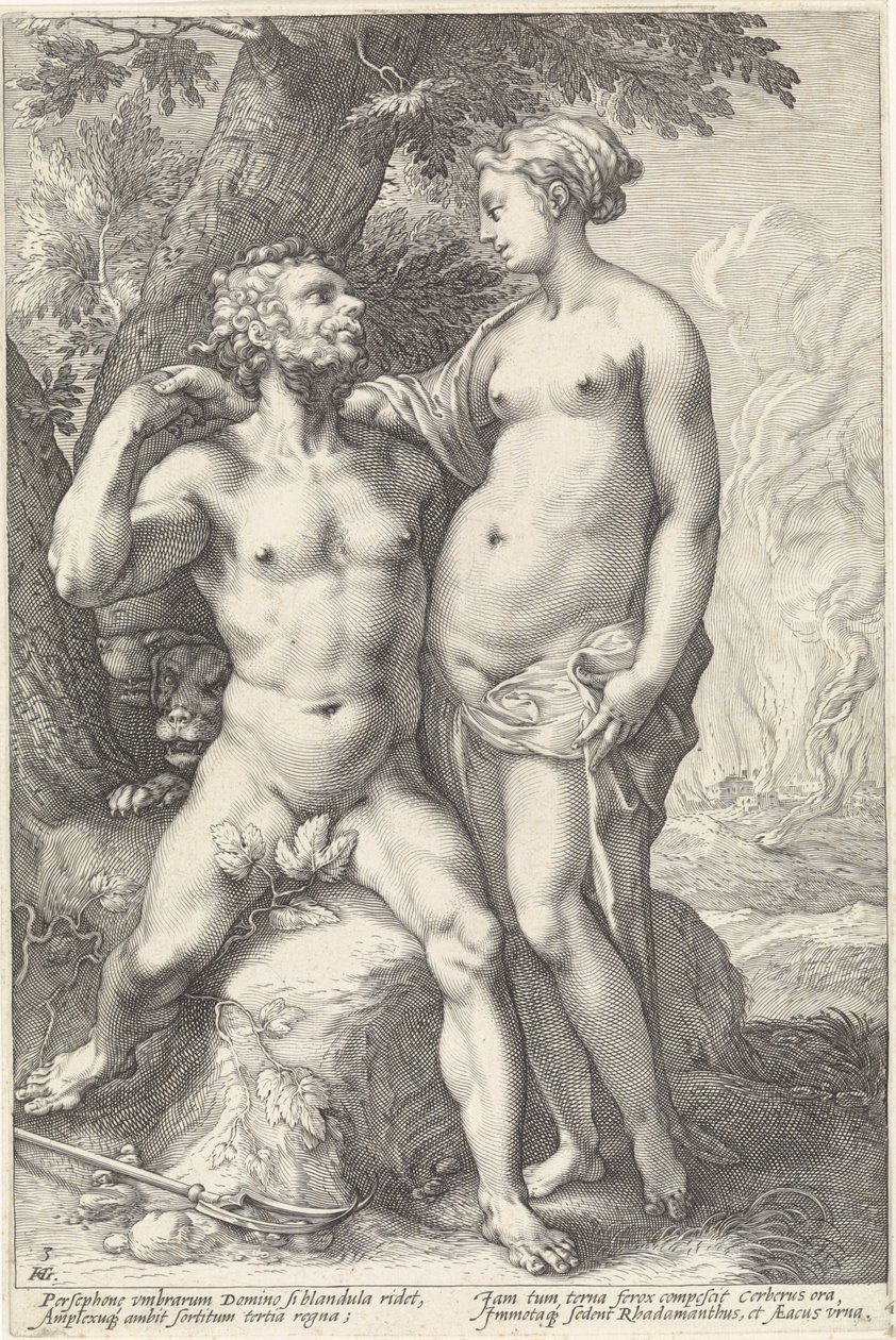 Pluto ja Proserpina Godenparen (sarjan nimi) tekijältä Hendrick Goltzius