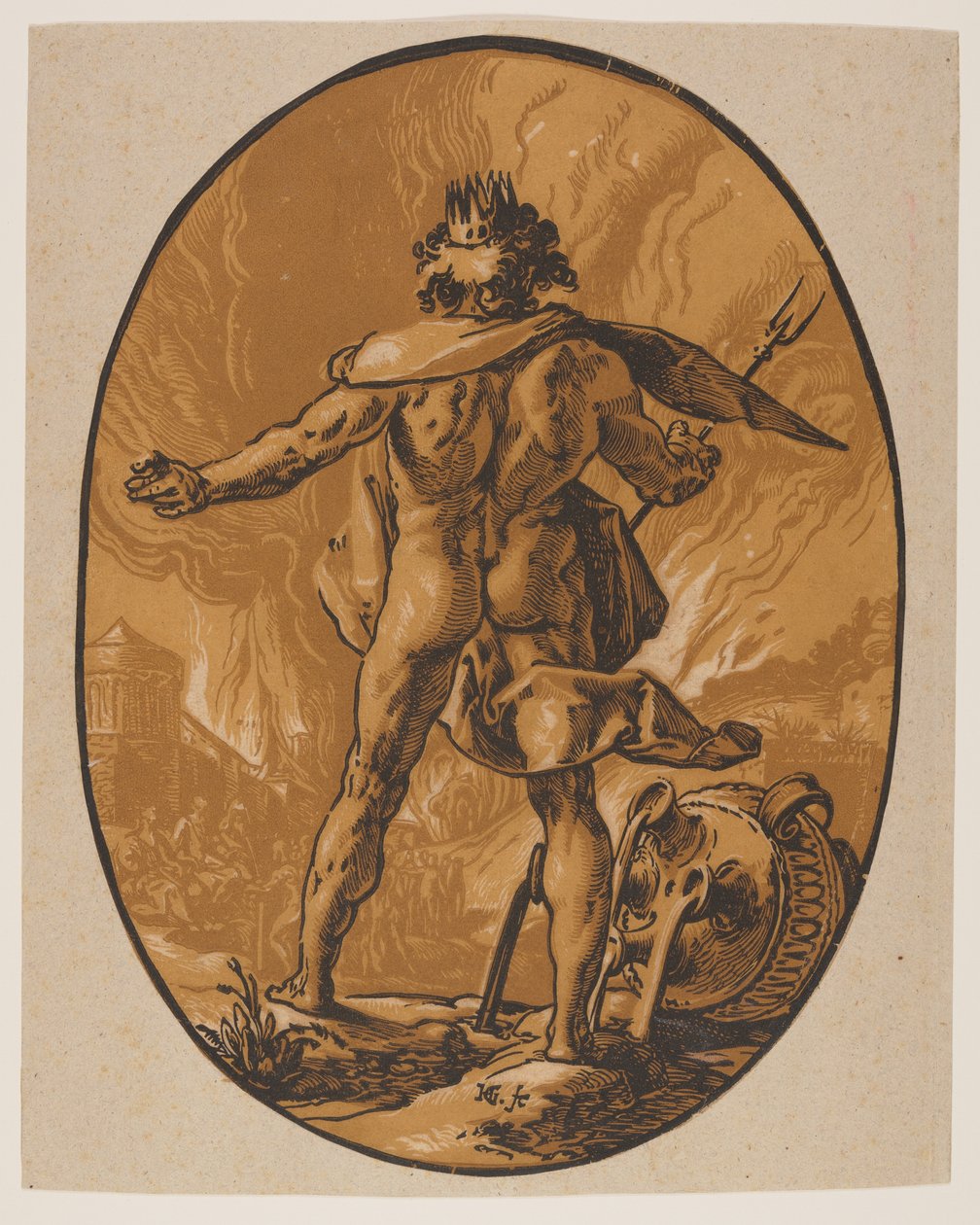 Pluto, alkaen Jumaluudet tekijältä Hendrick Goltzius