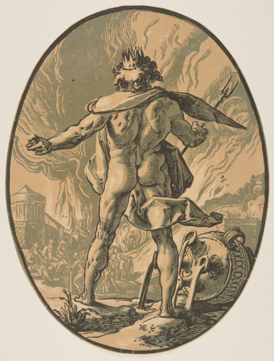 Pluto, alkaen Jumaluudet tekijältä Hendrick Goltzius