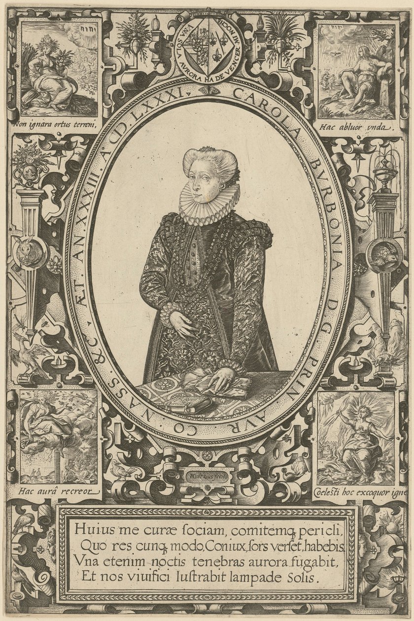 Charlotte von Bourbonin muotokuva tekijältä Hendrick Goltzius