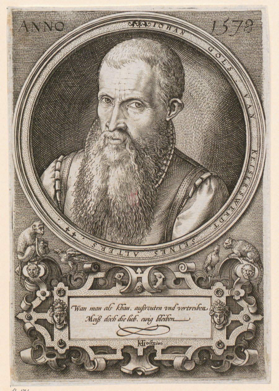 Jan Goltz II:n muotokuva [Jan Gols; Johan Gols] tekijältä Hendrick Goltzius