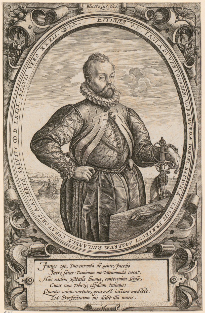 Jan [Johann] van Duvenvoorden muotokuva tekijältä Hendrick Goltzius