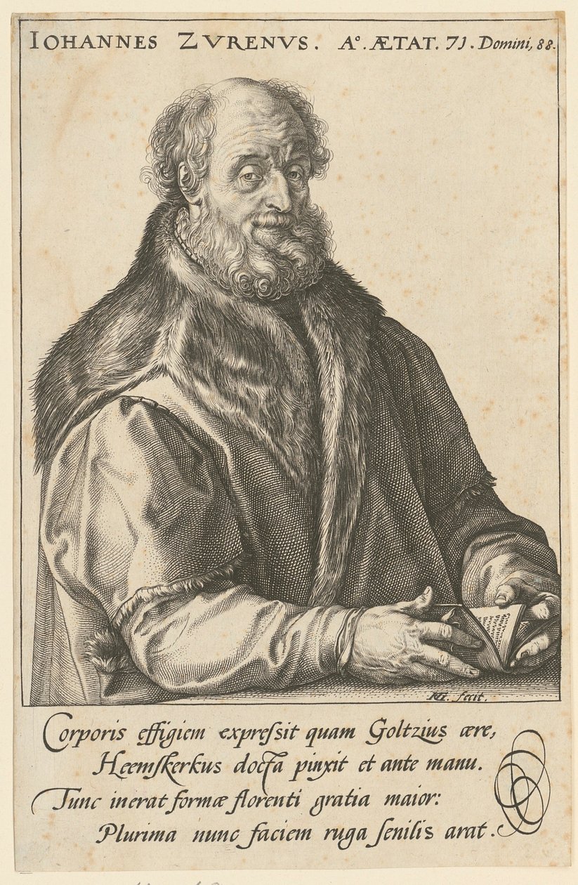 Jan van Zurenin [Suren; Surenus] muotokuva tekijältä Hendrick Goltzius