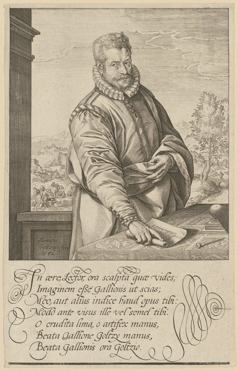 Philips Galle -muotokuva tekijältä Hendrick Goltzius