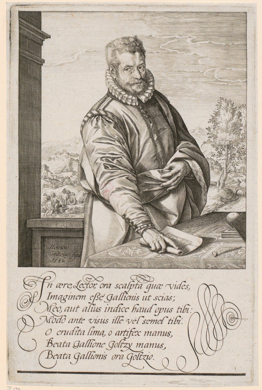 Philips Galle -muotokuva tekijältä Hendrick Goltzius