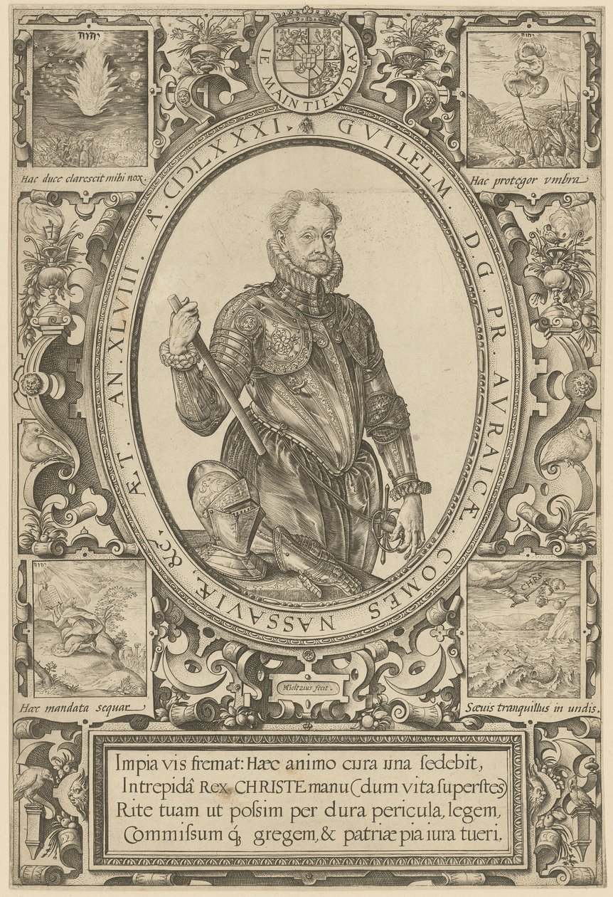 Wilhelm I:n, Oranian, muotokuva tekijältä Hendrick Goltzius