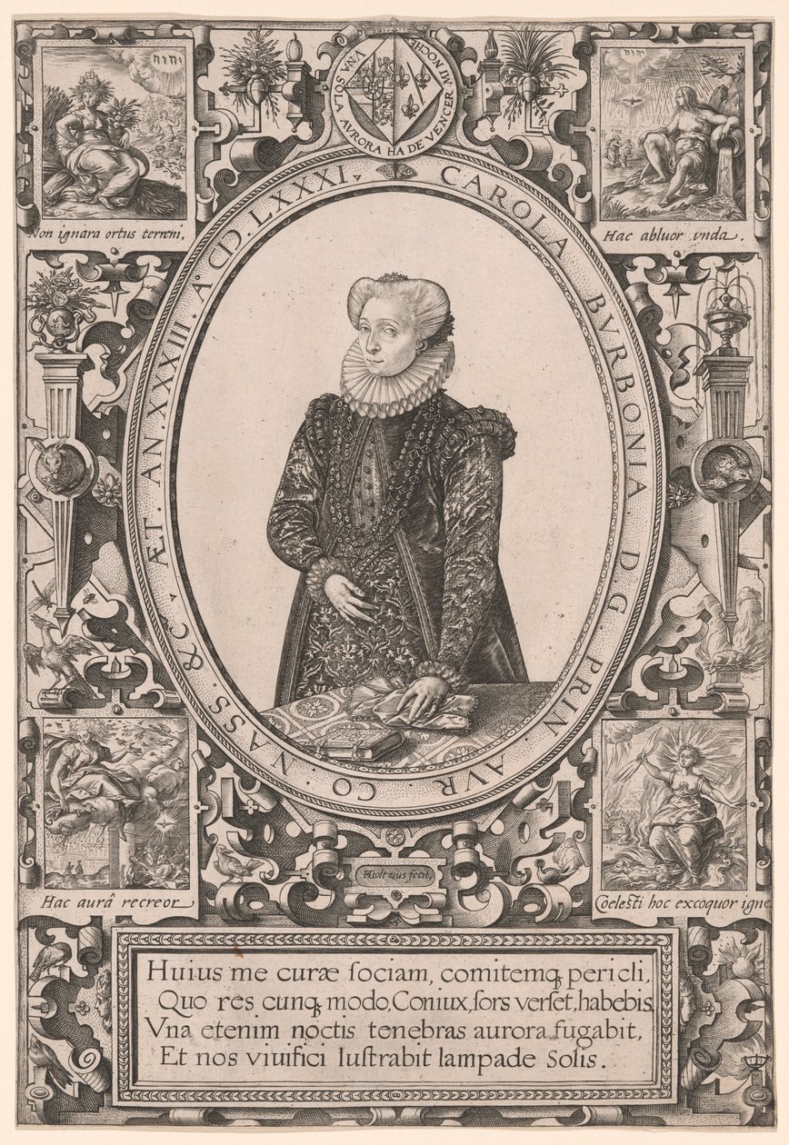 Charlotte de Bourbonin muotokuva tekijältä Hendrick Goltzius