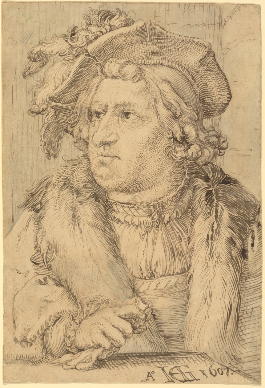 Miehen muotokuva tekijältä Hendrick Goltzius