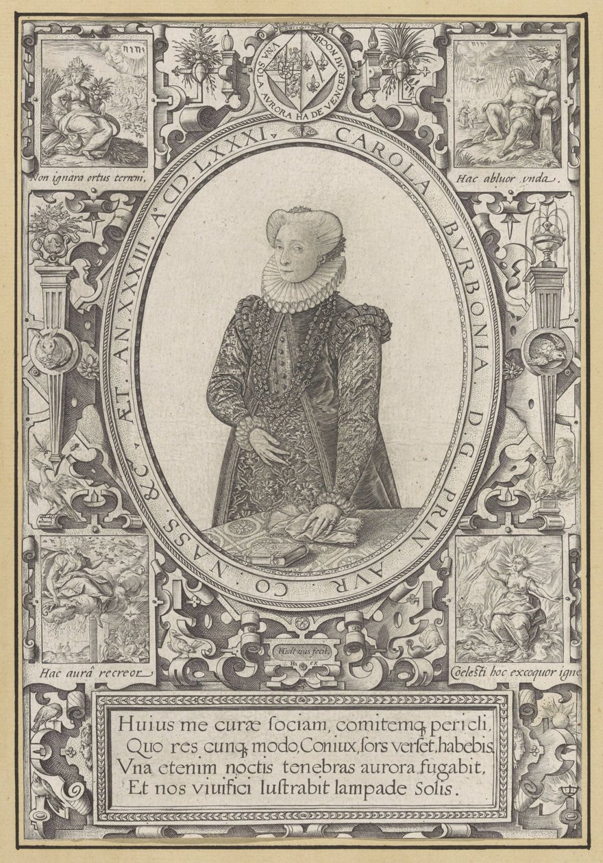 Charlotte of Bourbonin muotokuva tekijältä Hendrick Goltzius
