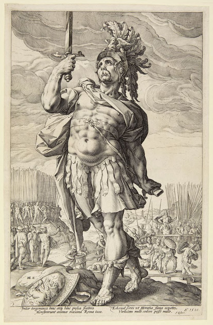 Publius Horatius tekijältä Hendrick Goltzius