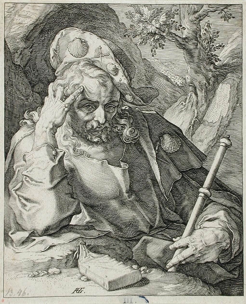 Pyhä Jaakko Suuri tekijältä Hendrick Goltzius