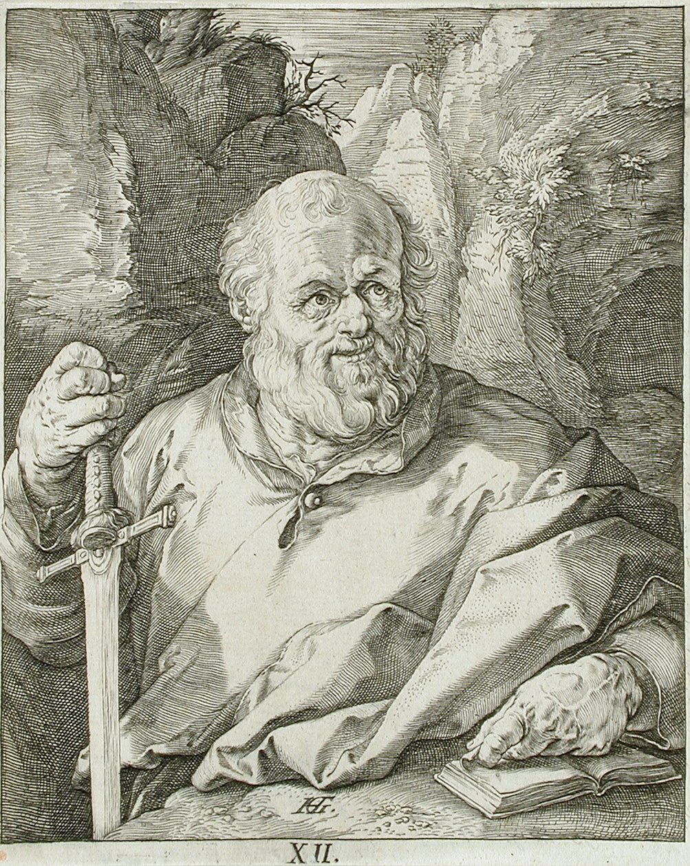 Pyhä Mathias tekijältä Hendrick Goltzius