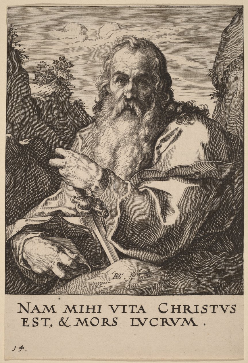 Pyhä Paavali tekijältä Hendrick Goltzius