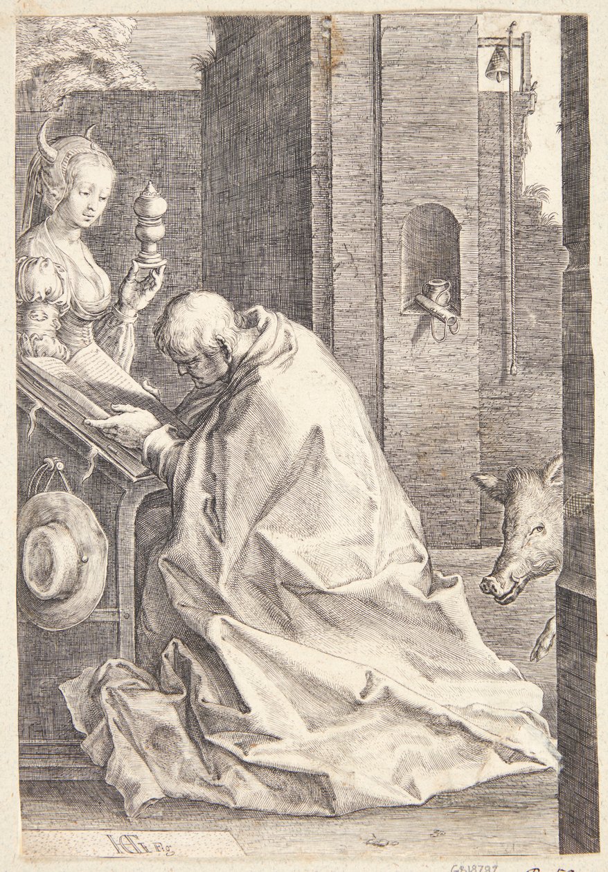 Pyhän Antoniuksen kiusaukset tekijältä Hendrick Goltzius