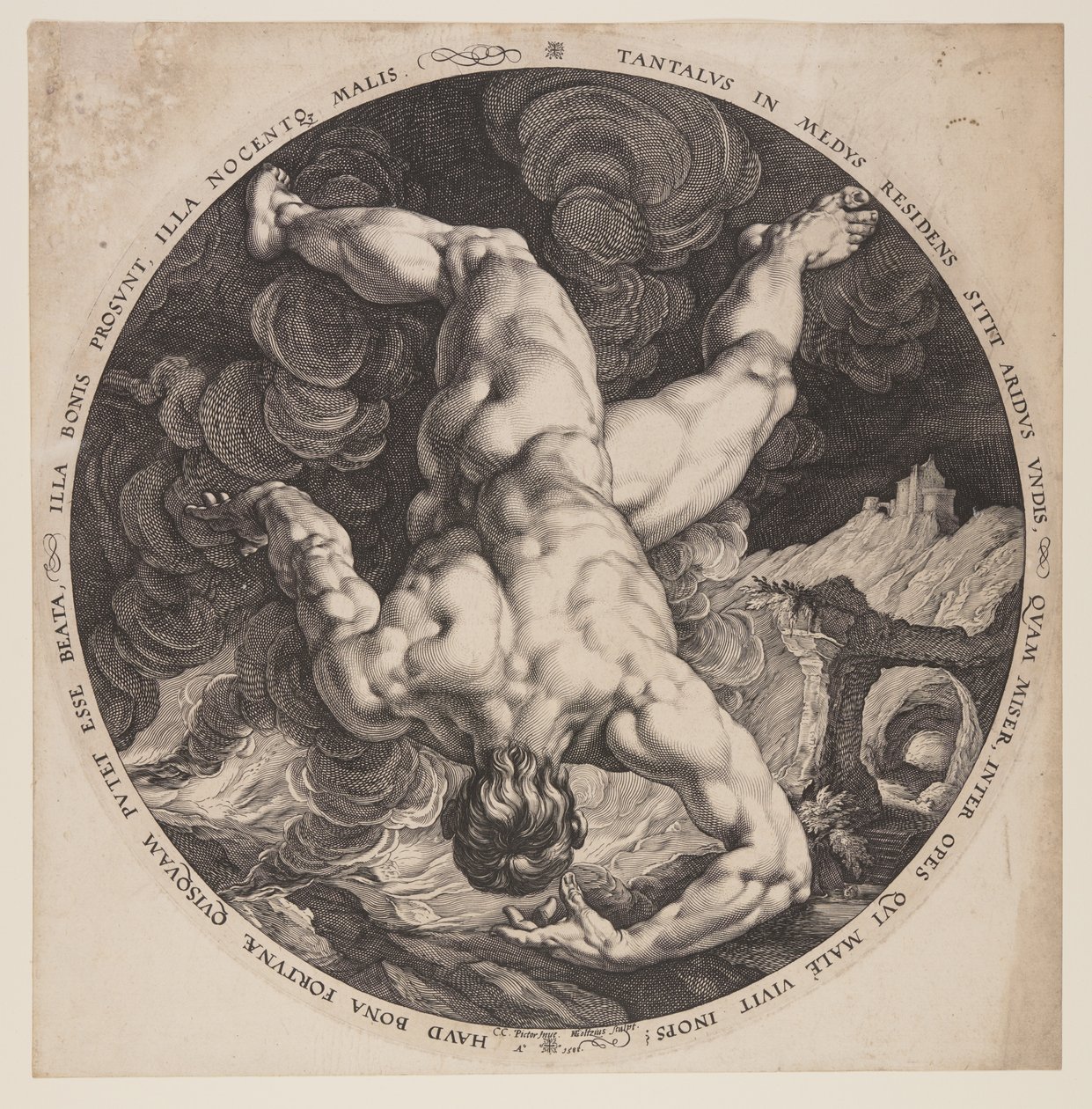 Tantalus, kirjasta Neljä häpäisijää. tekijältä Hendrick Goltzius