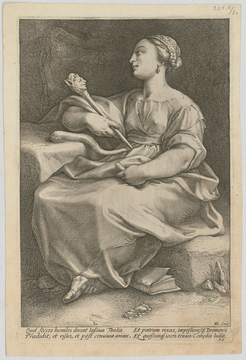 Thalia, sarjan ”Yhdeksän muusa” 2. osa tekijältä Hendrick Goltzius