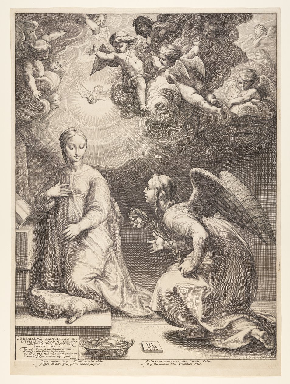 Ilmestyskirja, teoksesta Kristuksen syntymä ja varhainen elämä. tekijältä Hendrick Goltzius