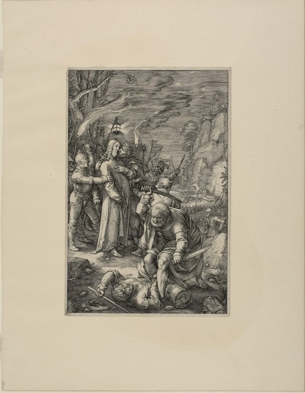 Kristuksen pettäminen, levy kolme julkaisusta Kristuksen kärsimys tekijältä Hendrick Goltzius