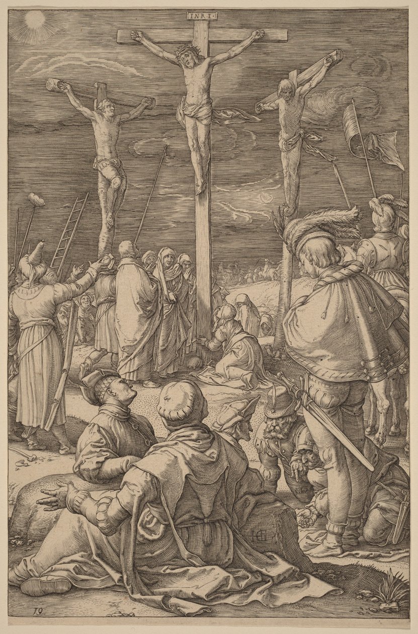 Ristiinnaulitseminen tekijältä Hendrick Goltzius