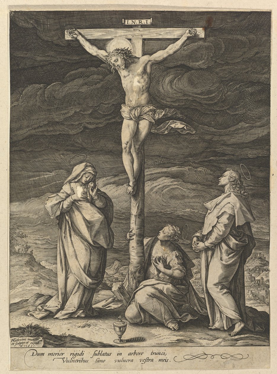 Ristiinnaulitseminen tekijältä Hendrick Goltzius