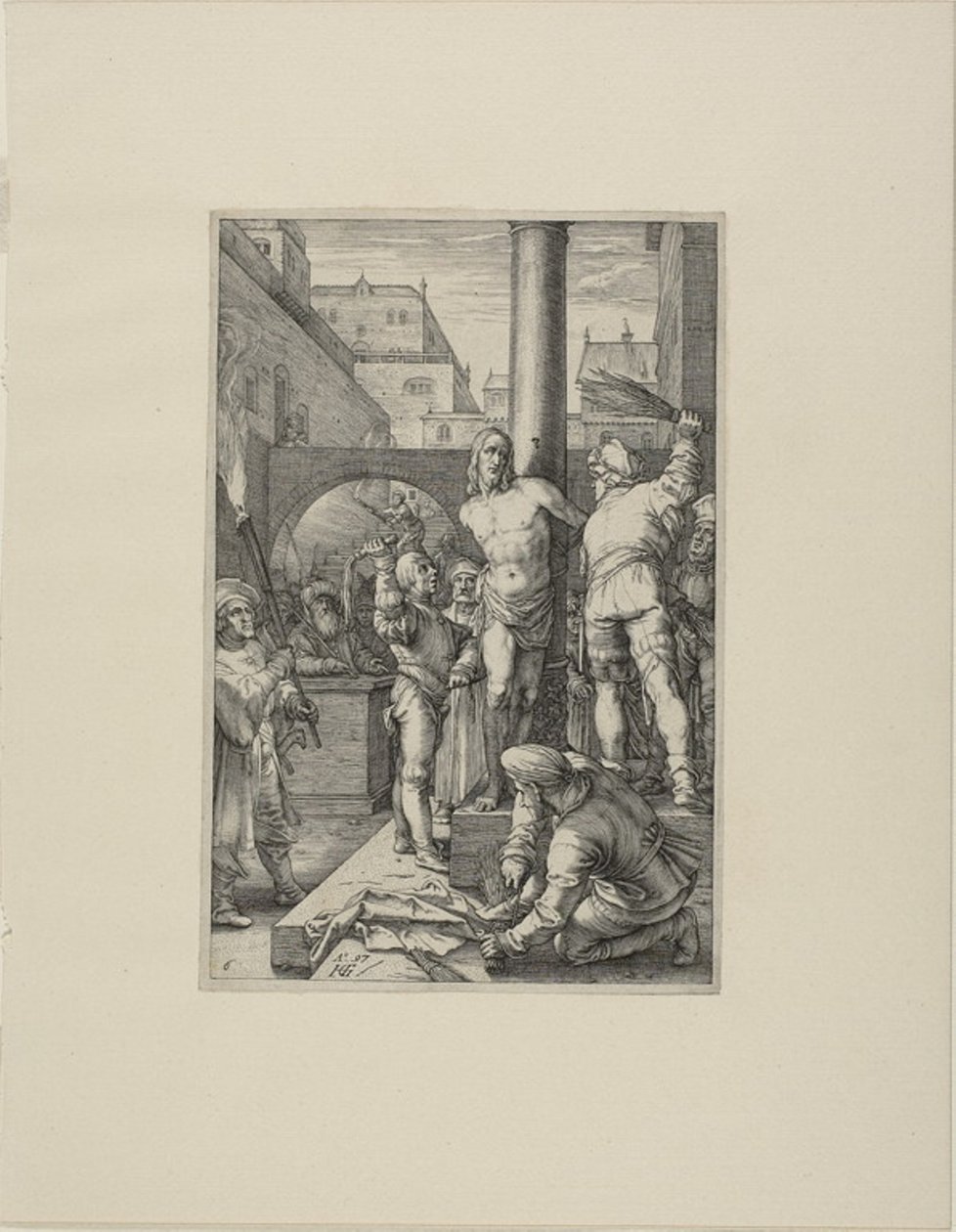 The Flagellation, levy kuusi Kristuksen kärsimyksestä tekijältä Hendrick Goltzius