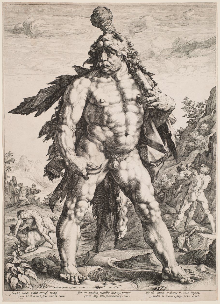 Suuri Herakles tekijältä Hendrick Goltzius
